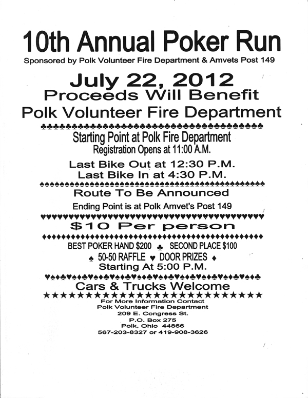 10th Annual Poker Run