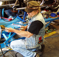 Ed Roberts hard at work at Bent Wrench